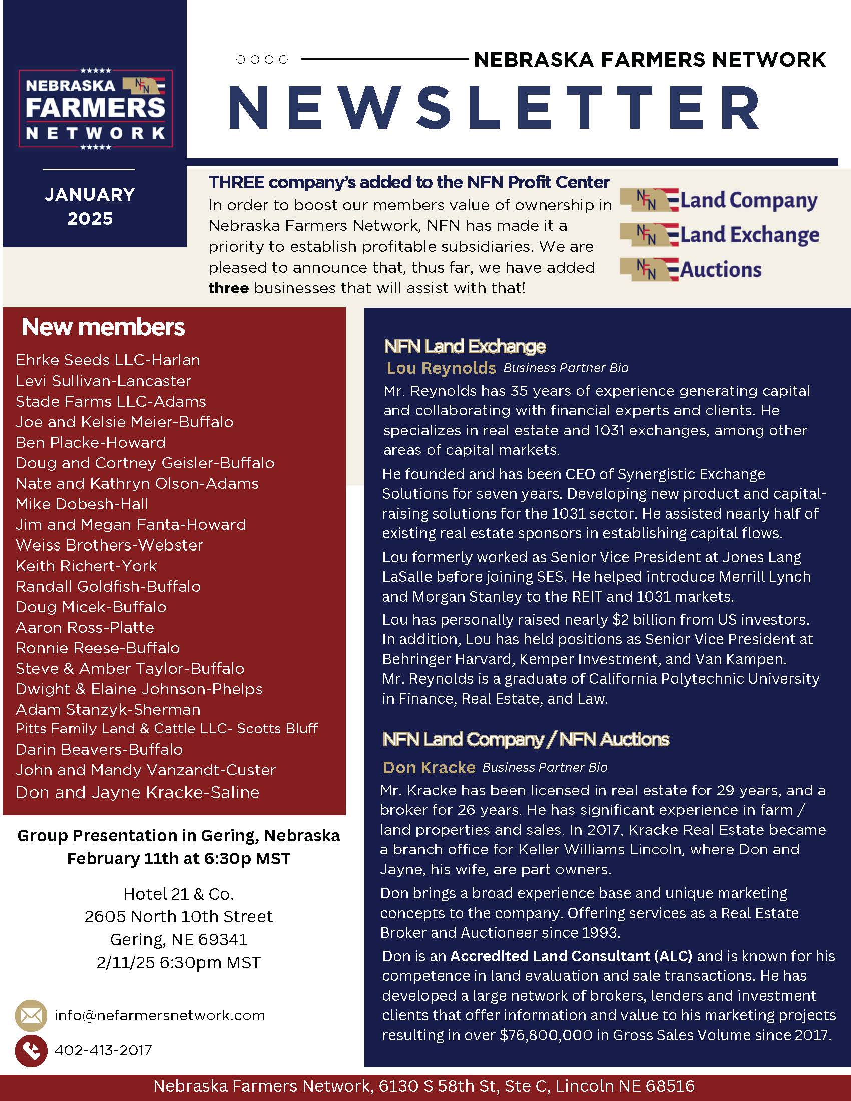 NFN Newsletter January 2025 Cover